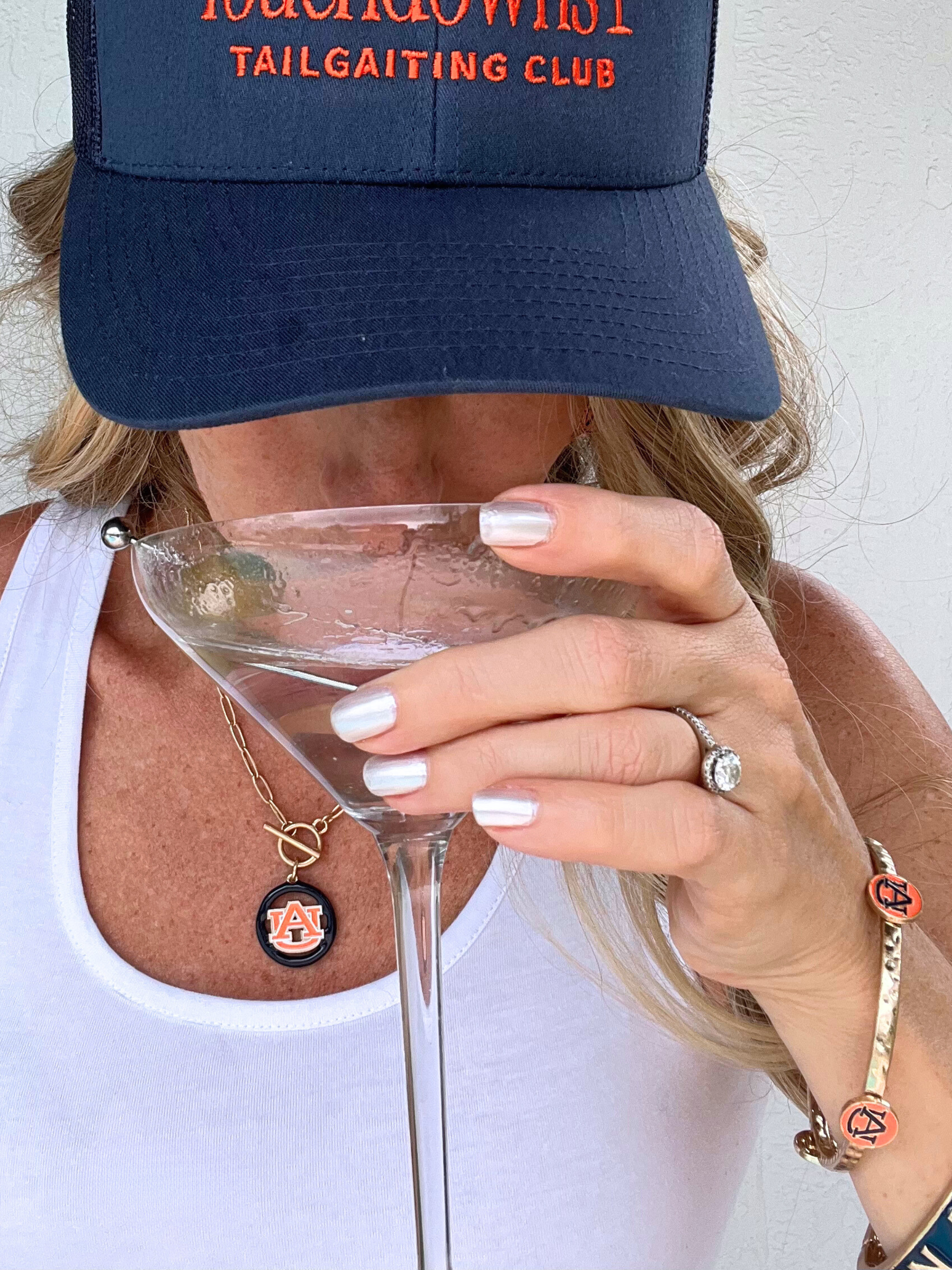 Auburn Tigers Logo T-Bar Necklace
