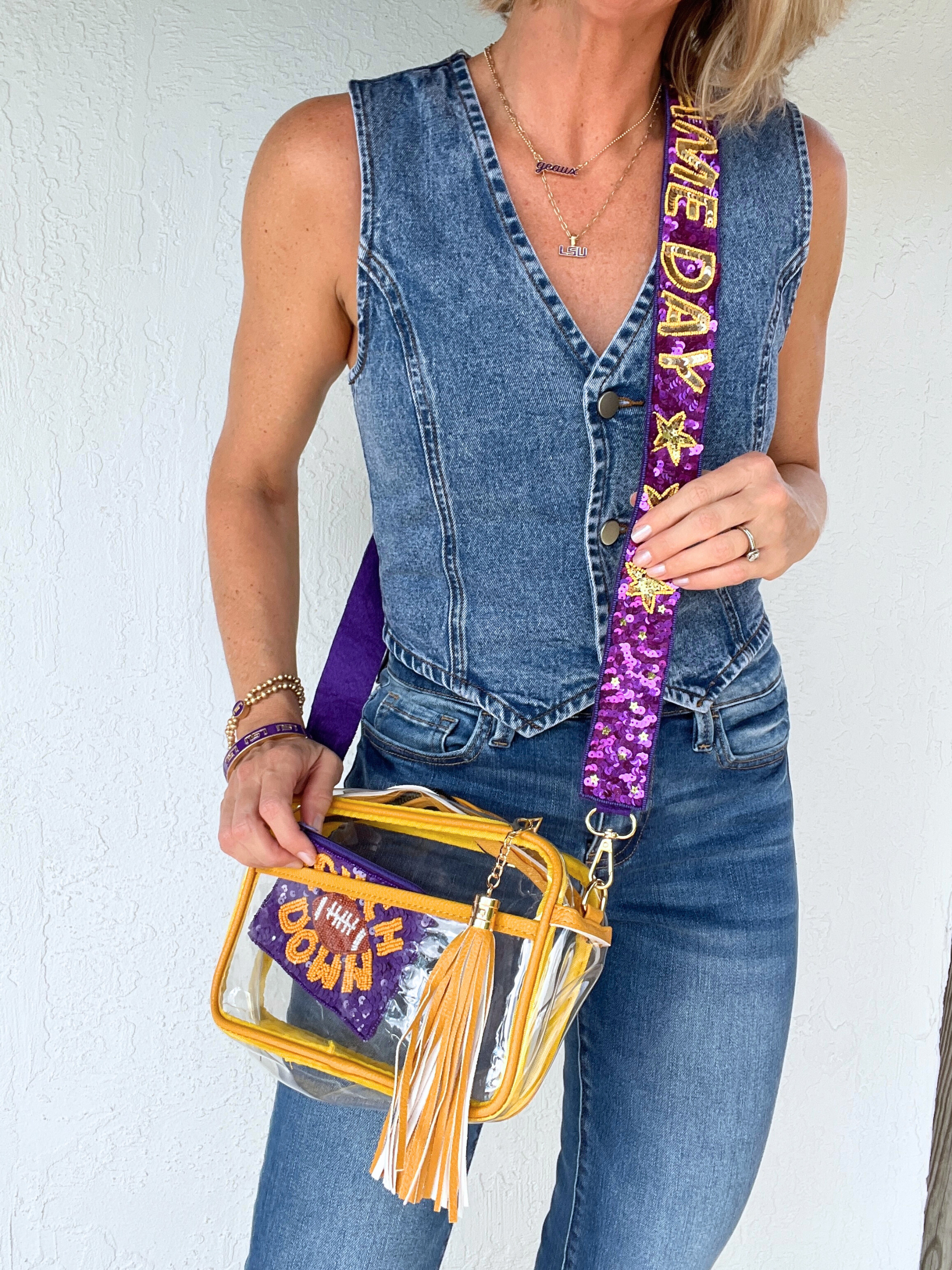 All That Glitters Game Day Crossbody Strap