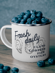 Daily Catch Retro Enamel Mug