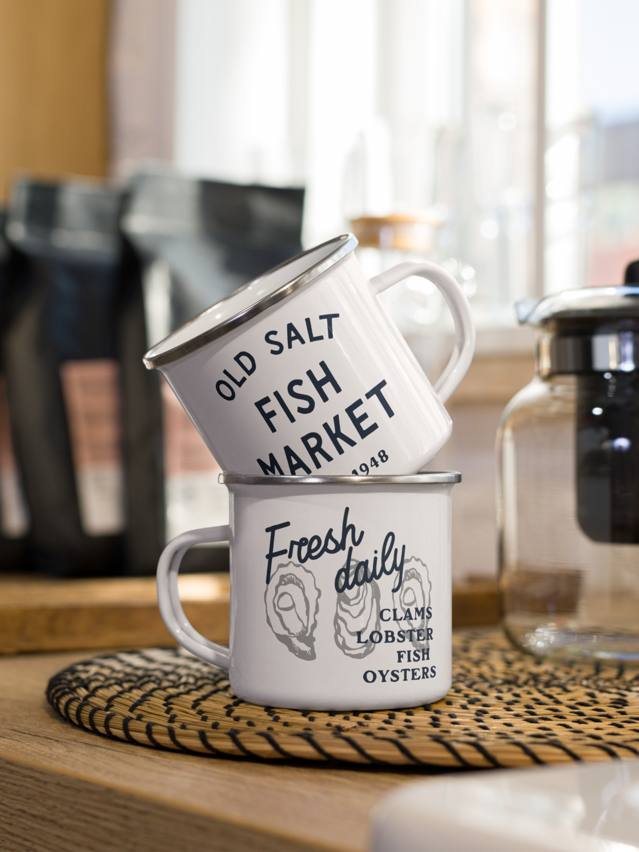 Daily Catch Retro Enamel Mug