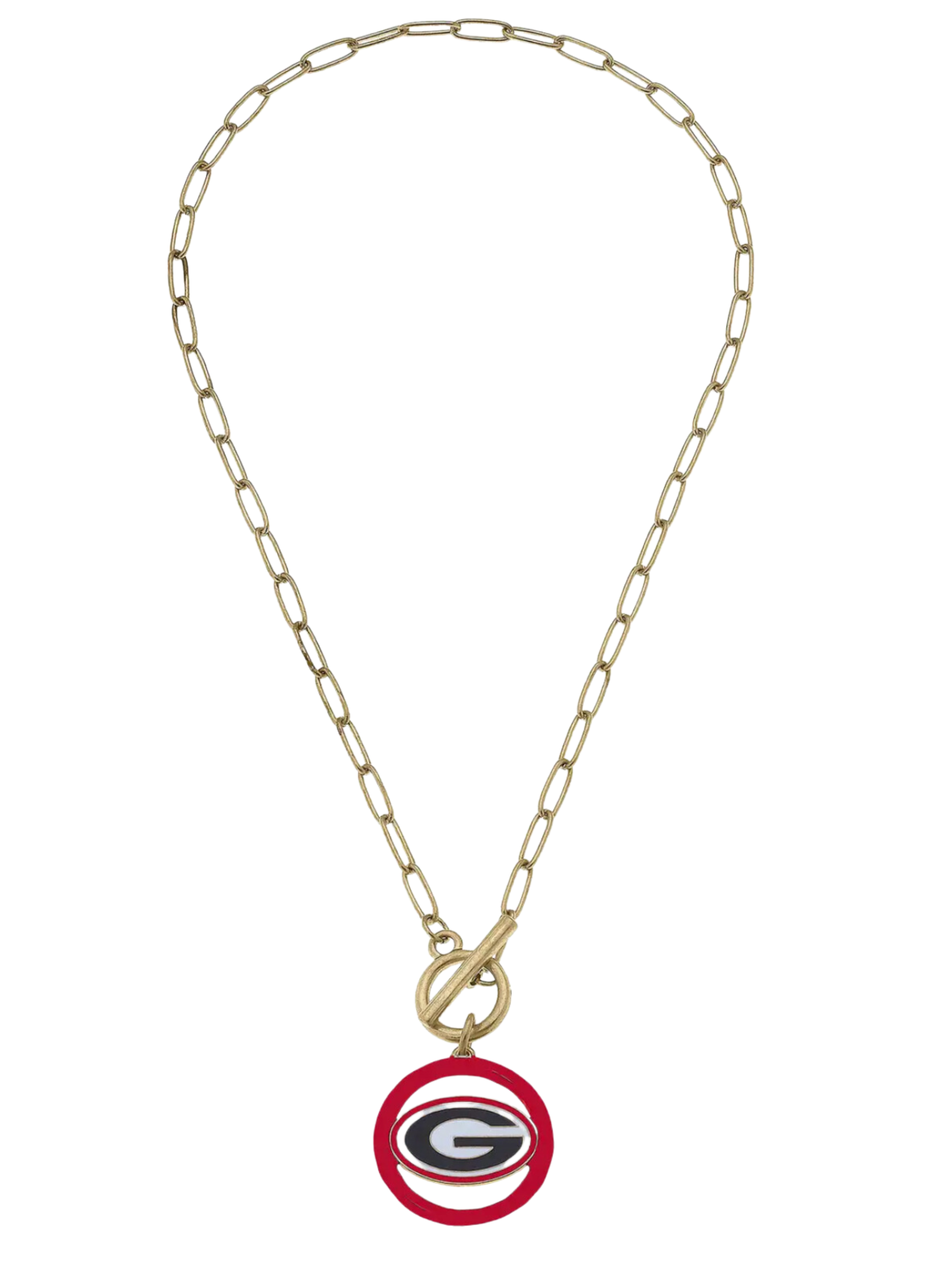 Georgia Bulldogs Logo T-Bar Necklace