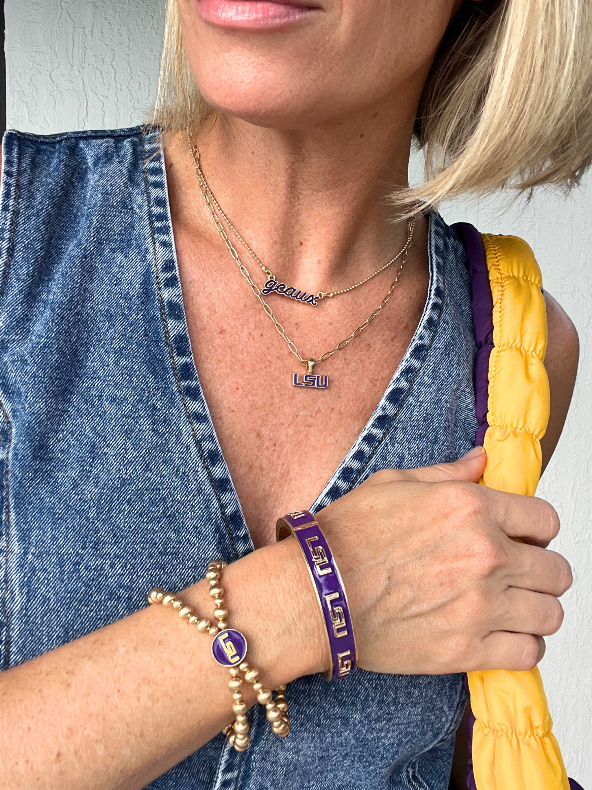LSU Tigers  Stretch Bracelet