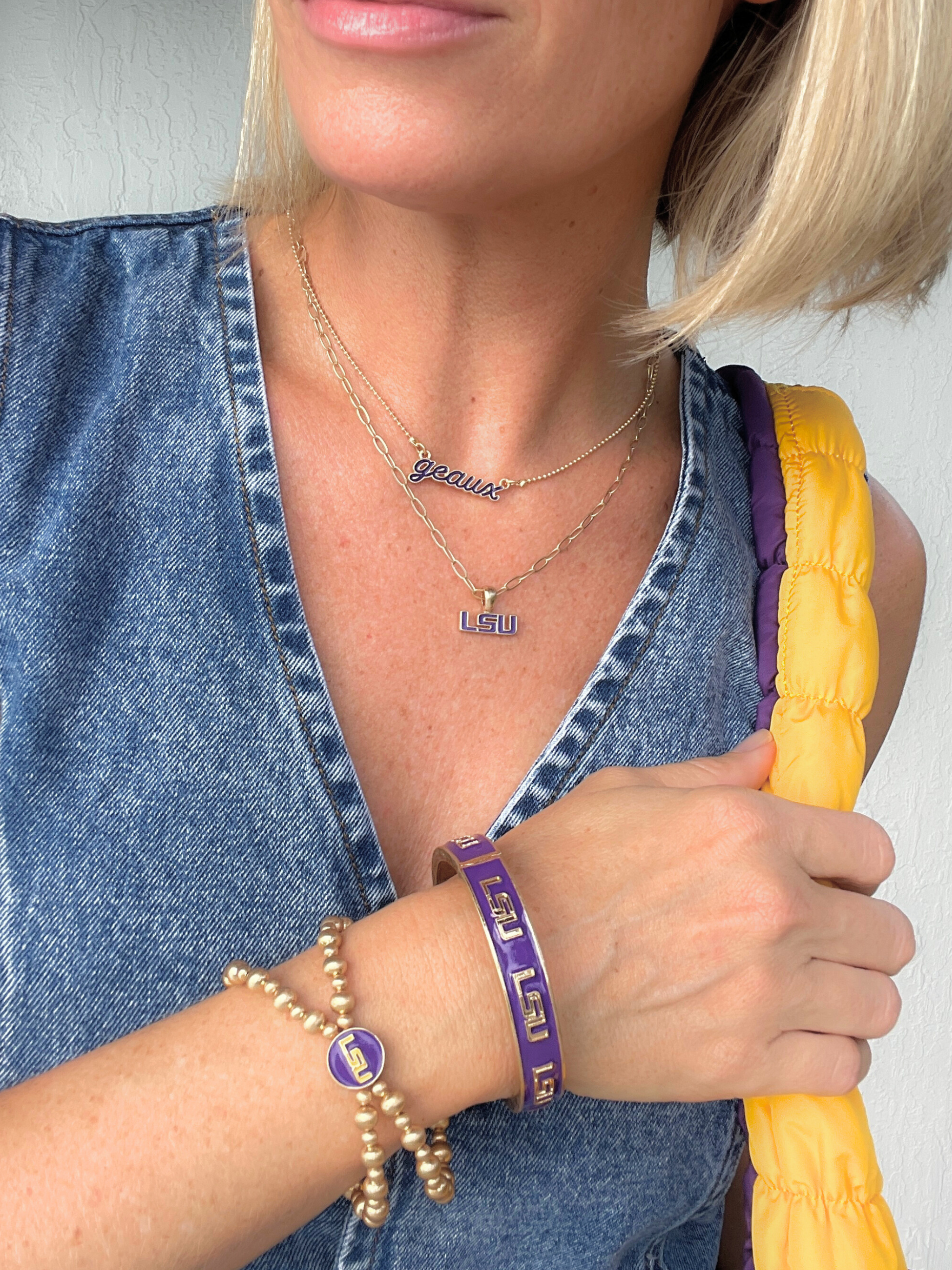 LSU Tigers Hinge Bangle