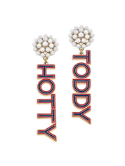 Ole Miss Rebels Hotty Toddy Pearl Drop Earrings