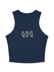 Oyster Ribbed Racer Tank