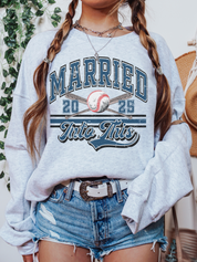 Personalized Retro Baseball Crewneck Sweatshirt