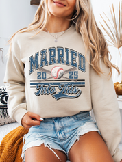 Personalized Retro Baseball Crewneck Sweatshirt