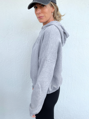 Self Love Club Cropped Cinched Hoodie