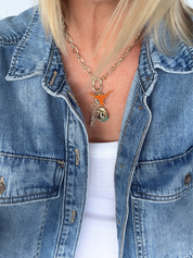 Cable Link Charm Necklace Base