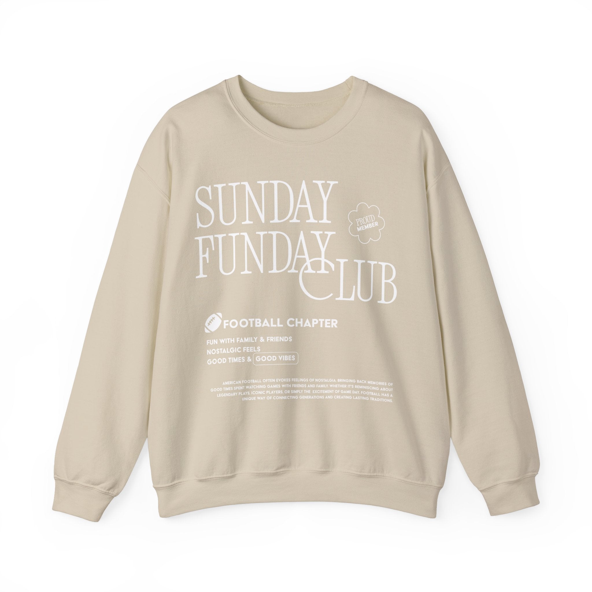 Sunday Funday Sweatshirt with White Print