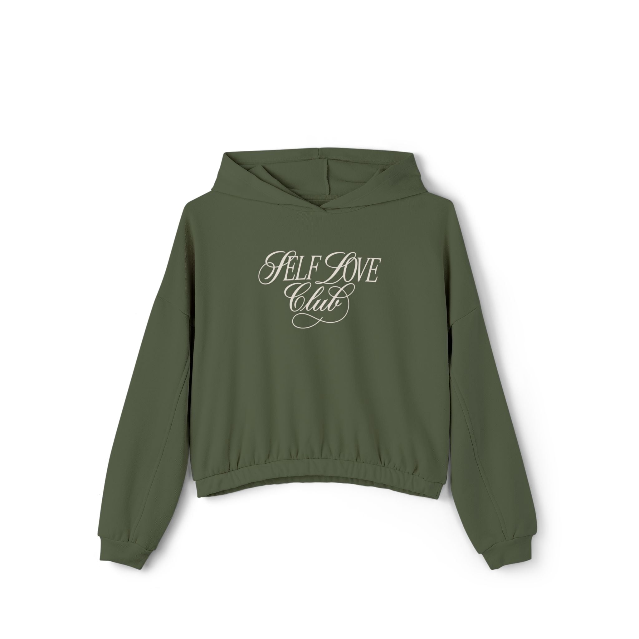 Self Love Club Cropped Cinched Hoodie