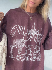 Girl Dinner Crewneck Sweatshirt