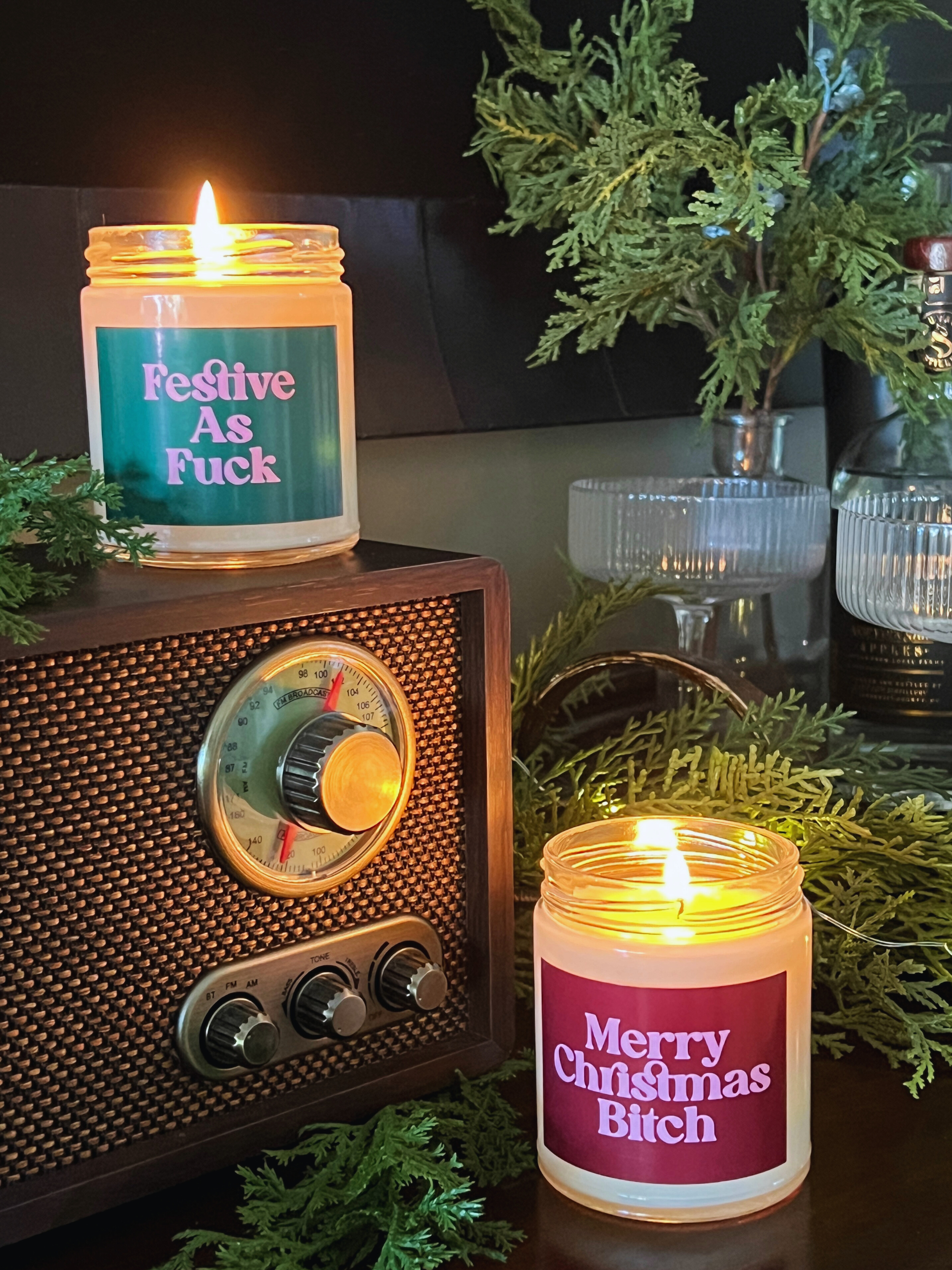 Festive As Fuck Scented Soy Candle