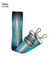 Megan Metallic Striped Crossbody Canvas Strap