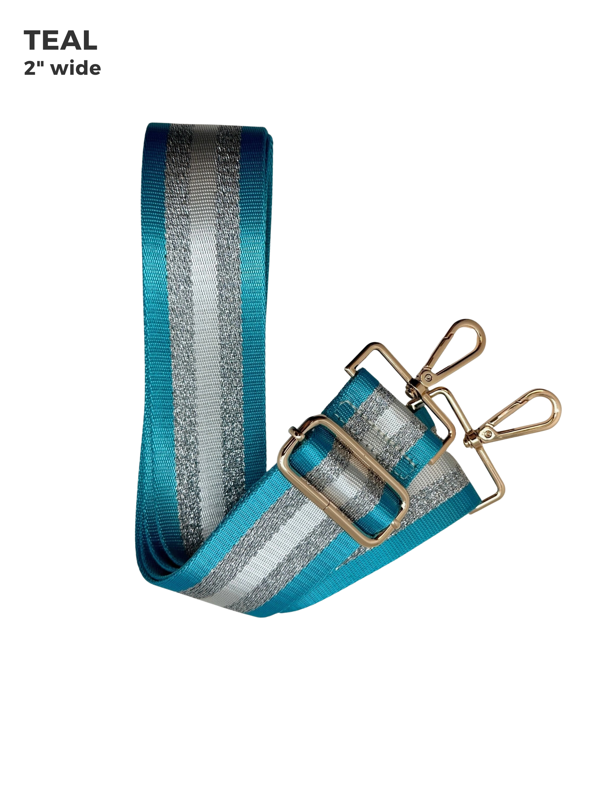 Megan Metallic Striped Crossbody Canvas Strap