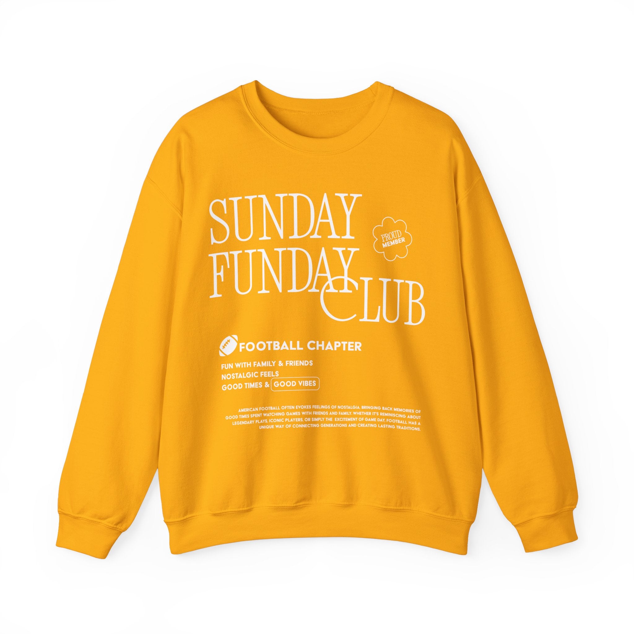 Sunday Funday Sweatshirt with White Print