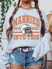 Personalized Married Into This Vintage Crewneck for Football