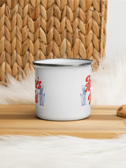 Apres Ski Enamel Mug with Skis