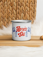 Apres Ski Enamel Mug with Ski Lift