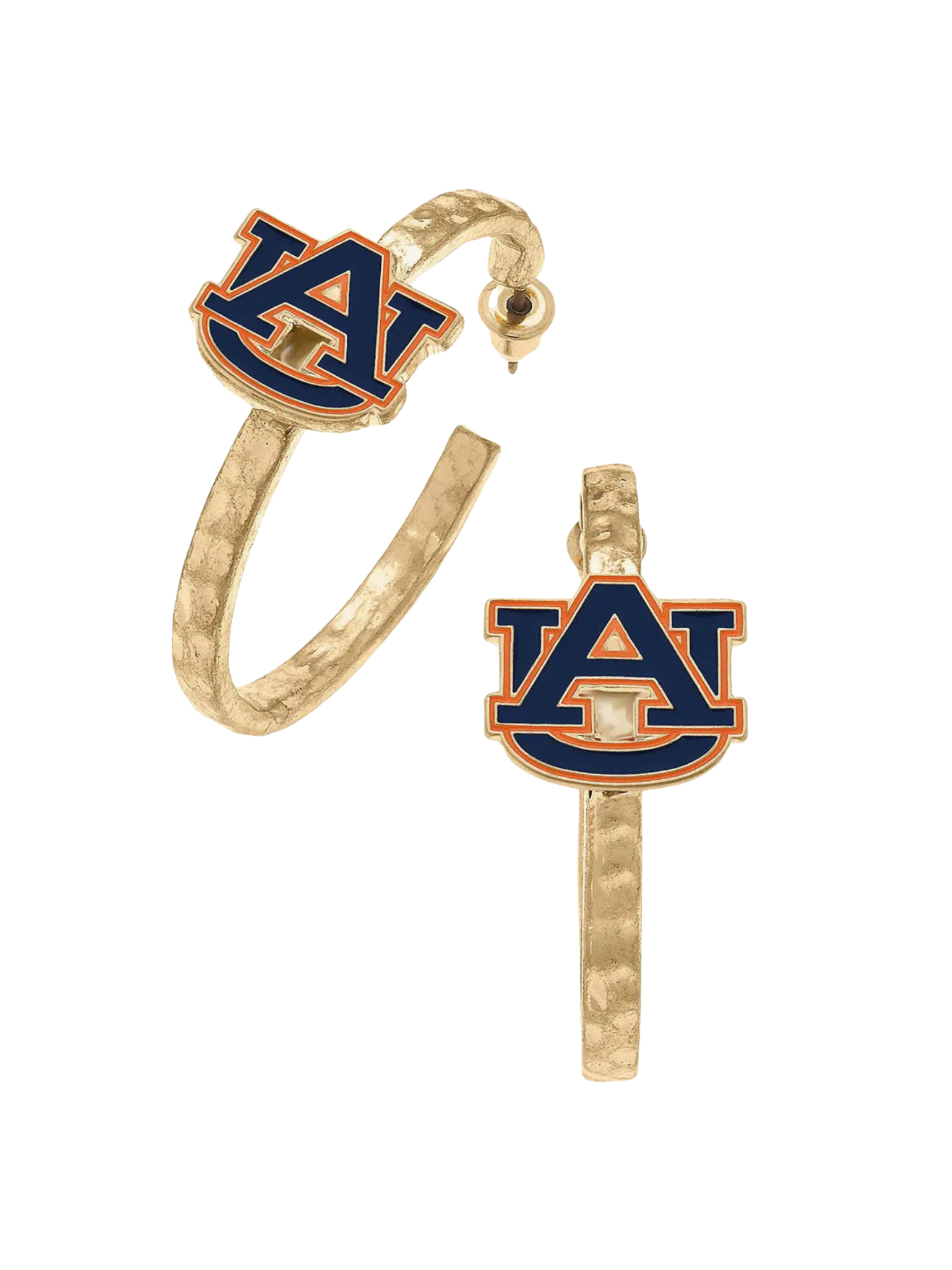 Auburn Tigers Logo Hoop Earrings