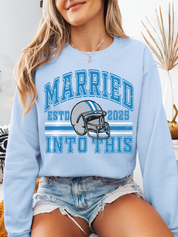 Personalized Married Into This Vintage Crewneck for Football