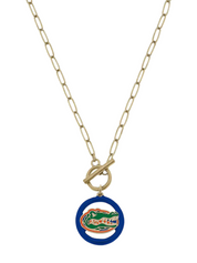 Florida Gators Logo T-bar Necklace