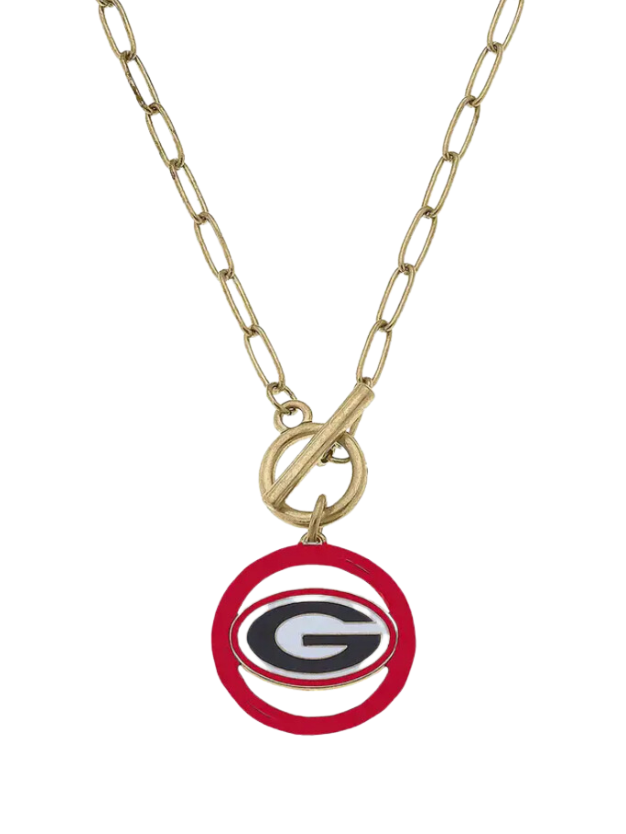 Georgia Bulldogs Logo T-Bar Necklace