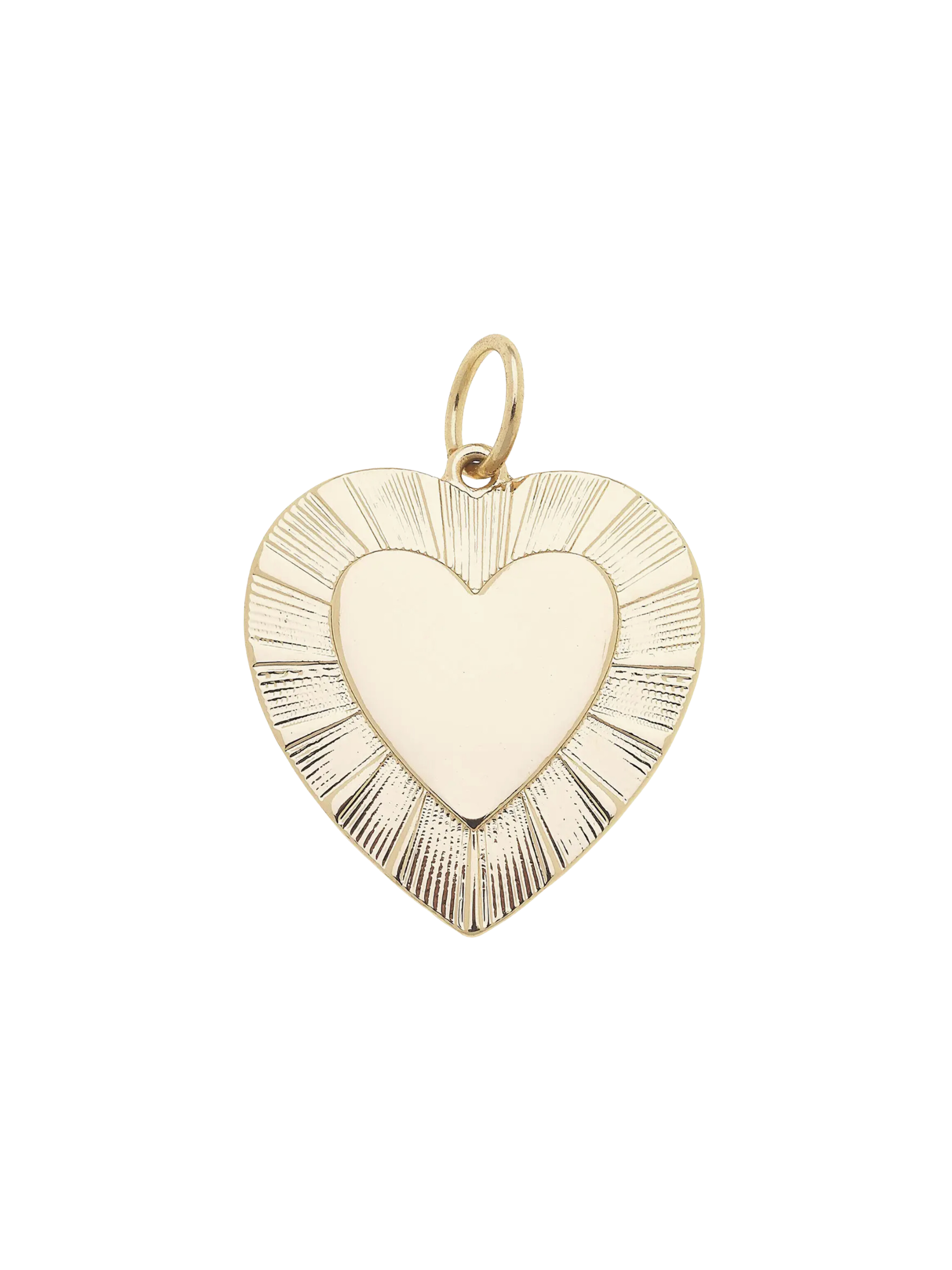 Glowing Heart Charm in Shiny Gold