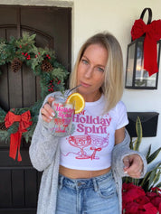 Holiday Spirit Cropped Baby Tee