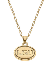 LSU Tigers 24K Gold Plated Pendant Necklace