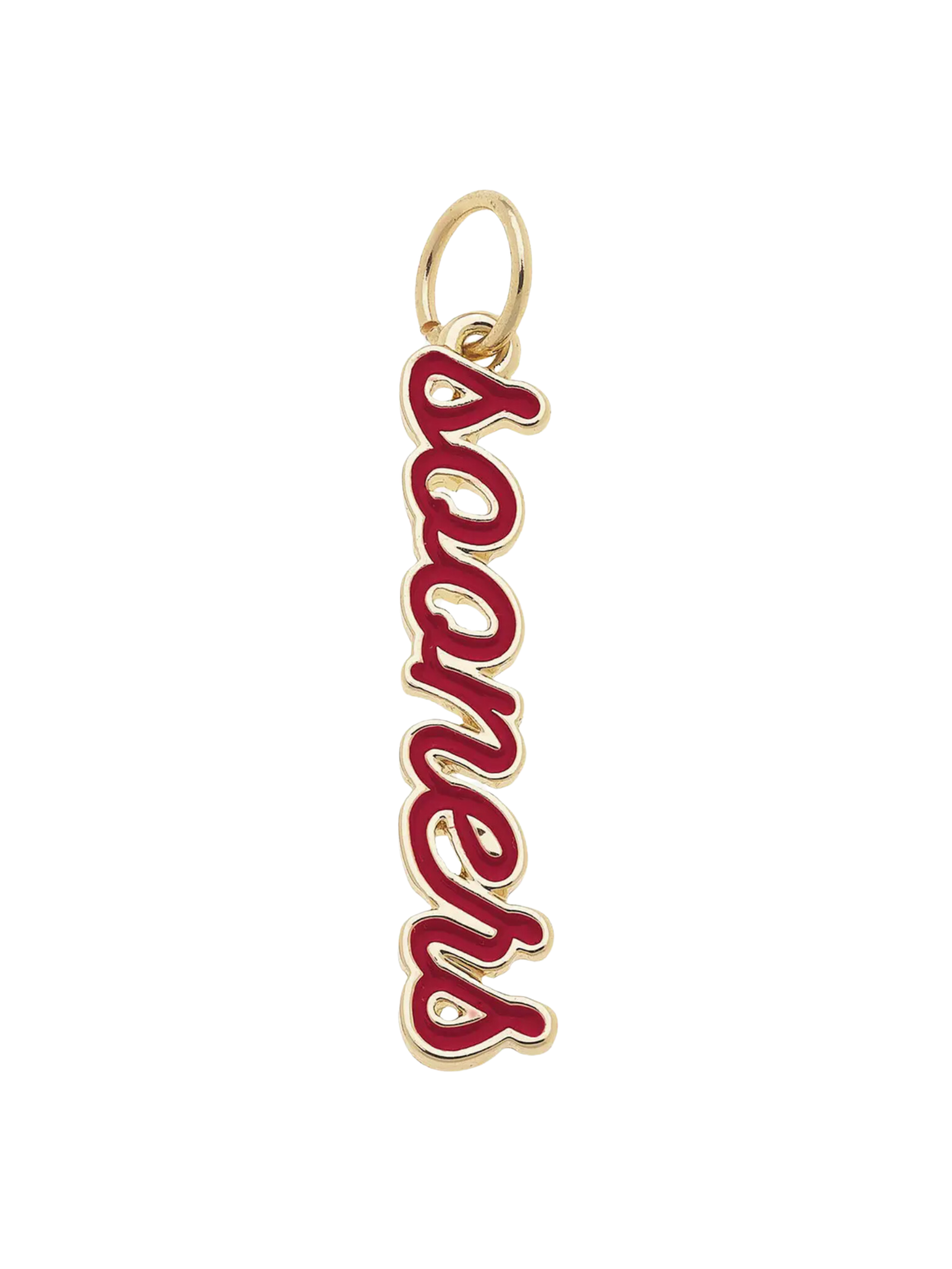 Oklahoma Sooners Script Charm