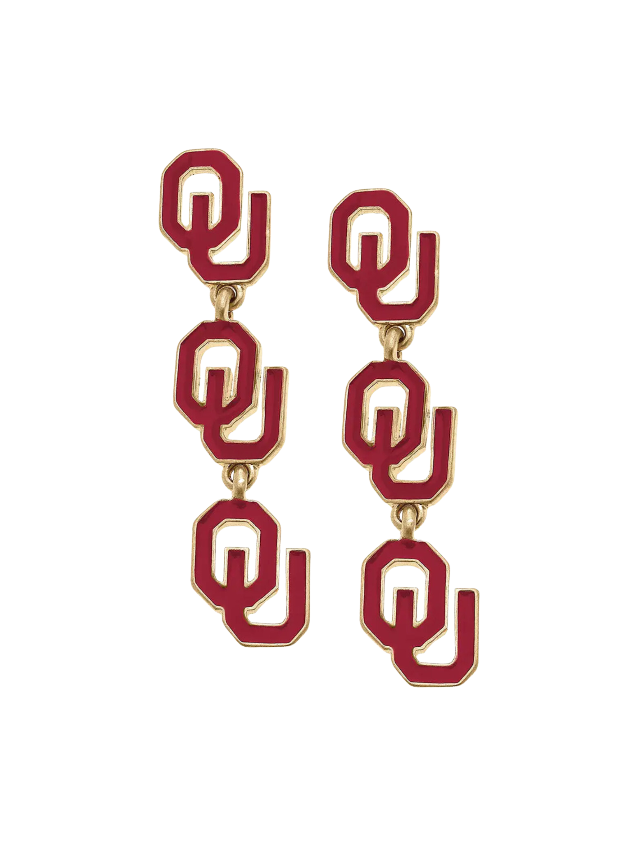 Oklahoma Sooners Logo Drop Earrings