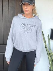 Self Love Club Cropped Cinched Hoodie