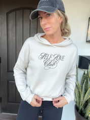 Self Love Club Cropped Cinched Hoodie