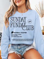 Sunday Funday Football Sweatshirt with Black Print