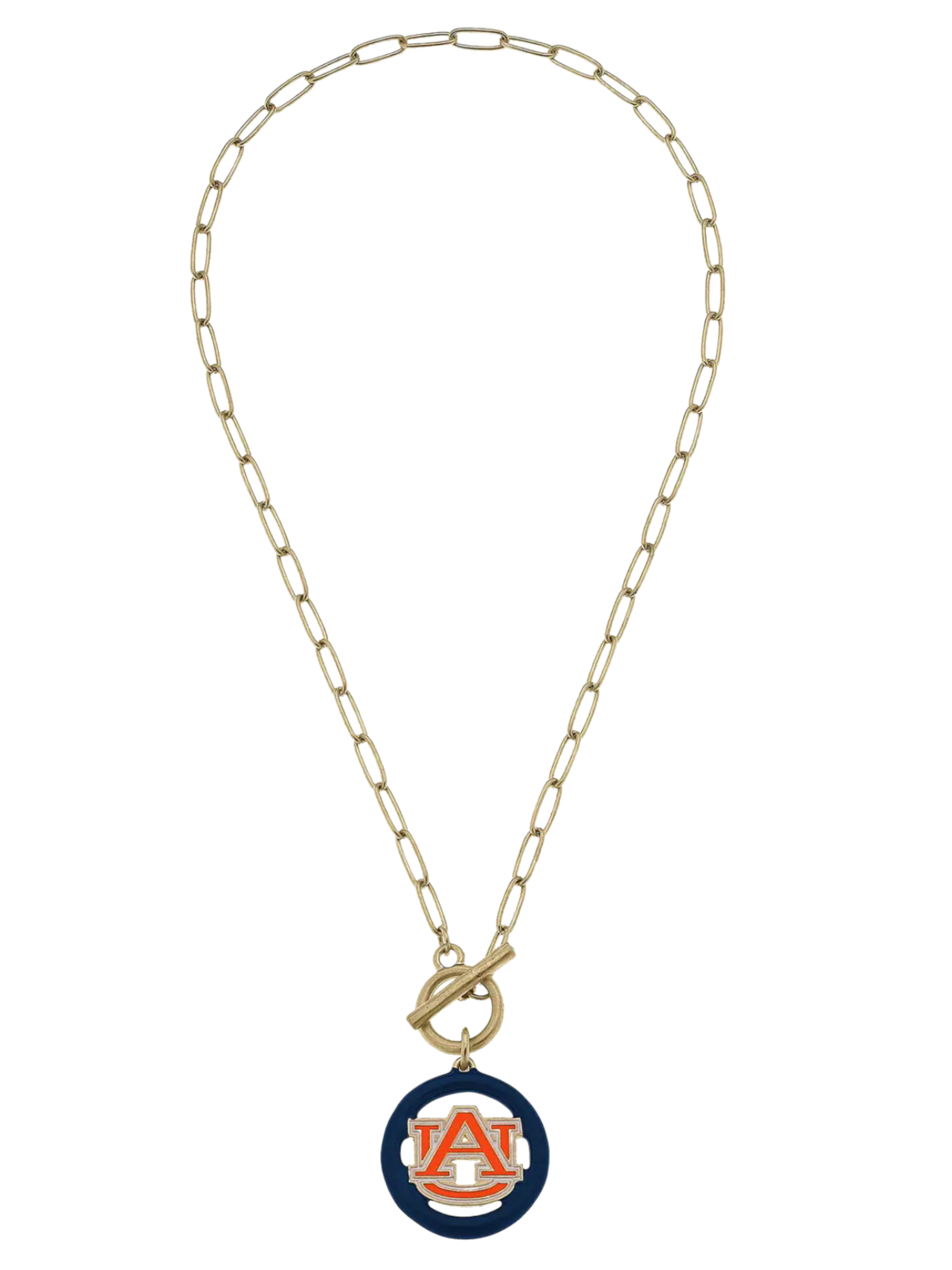 Auburn Tigers Logo T-Bar Necklace