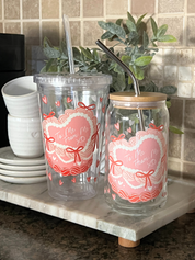 Vintage Heart Cake Can-shaped Glass