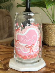 Vintage Heart Cake Can-shaped Glass