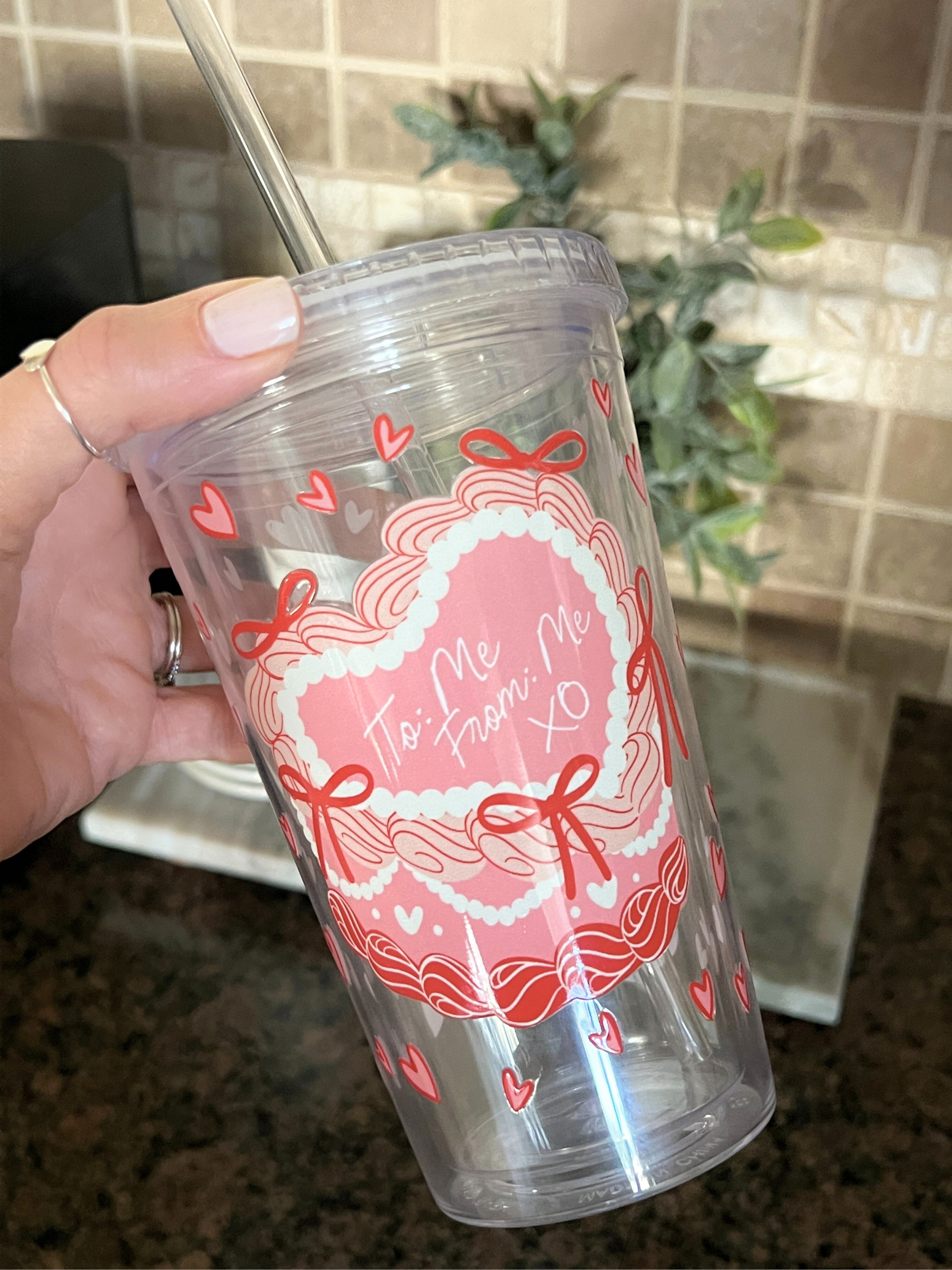 Vintage Heart Cake Tumbler